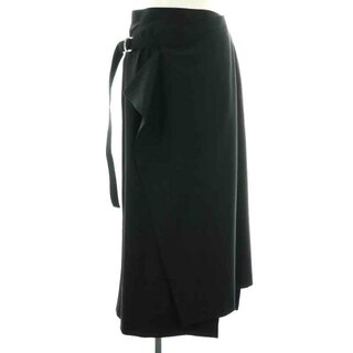 ミラショーン(mila schon)のミラショーン chika kisada ウールライクラップスカート 40 M 黒(ロングスカート)