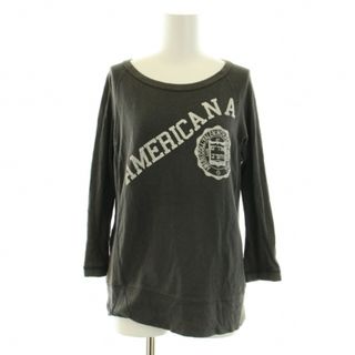 AMERICANA - アメリカーナ Tシャツ カットソー 長袖 クルーネック F チャコールグレー