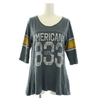 アメリカーナ(AMERICANA)のアメリカーナ Tシャツ カットソー 七分袖 クルーネック プリント F グレー(その他)