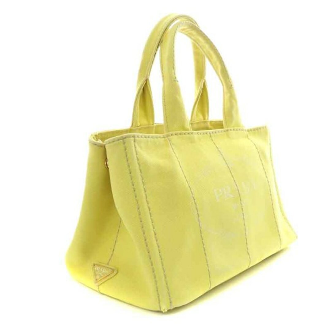 PRADA(プラダ)のプラダ CANAPA トートバッグ ハンドバッグ キャンバス プリント M 黄色 レディースのバッグ(トートバッグ)の商品写真