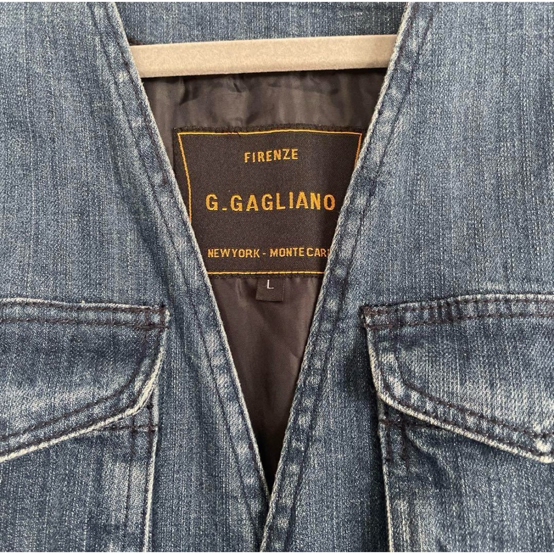GALLIANO(ガリアーノ)のG.GAGLIANO ガリアーノ ハンティングデニム ベスト  vintage  メンズのトップス(ベスト)の商品写真