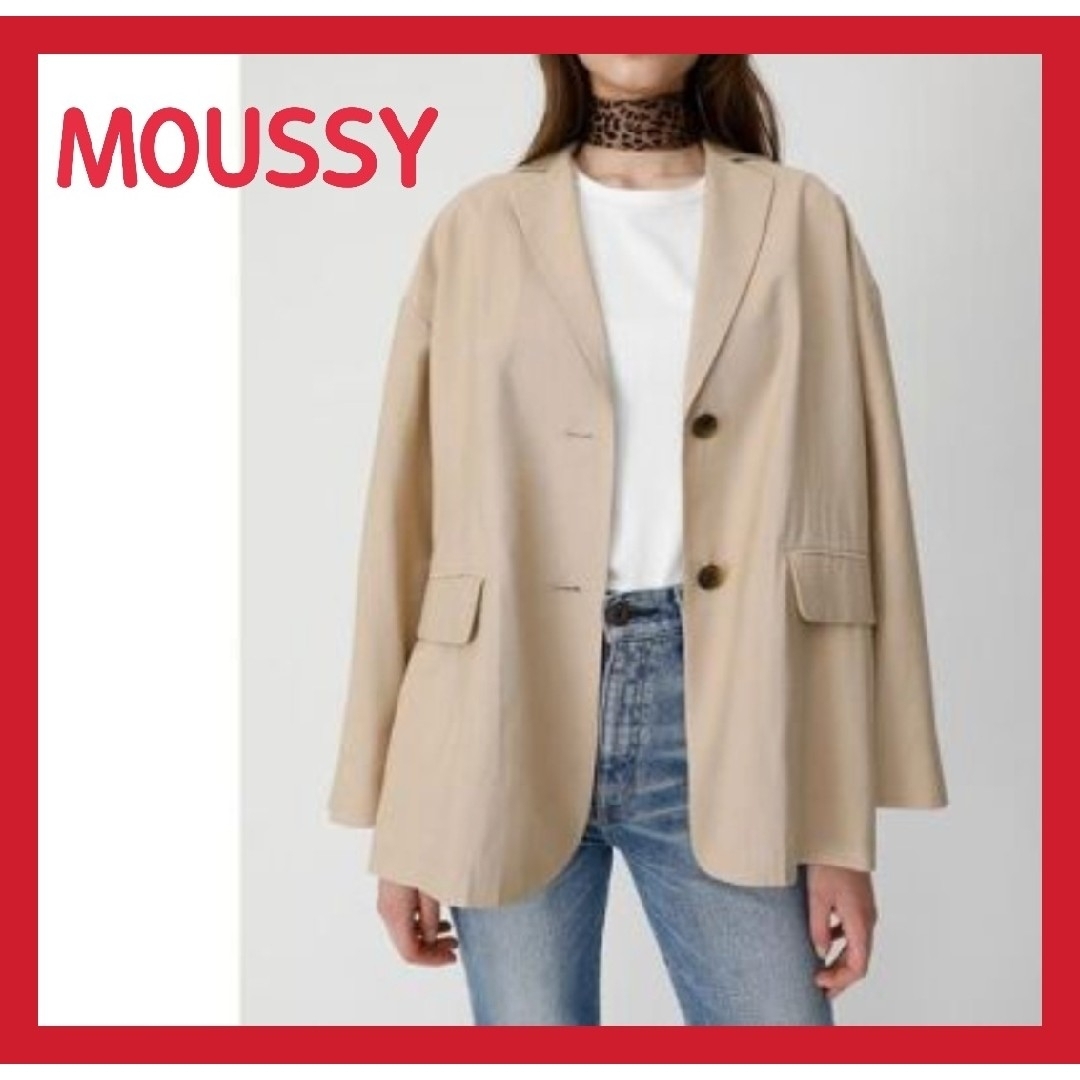 moussy(マウジー)のマウジー ジャケット ベージュ レディース テーラード ショート丈 春 レディースのジャケット/アウター(テーラードジャケット)の商品写真