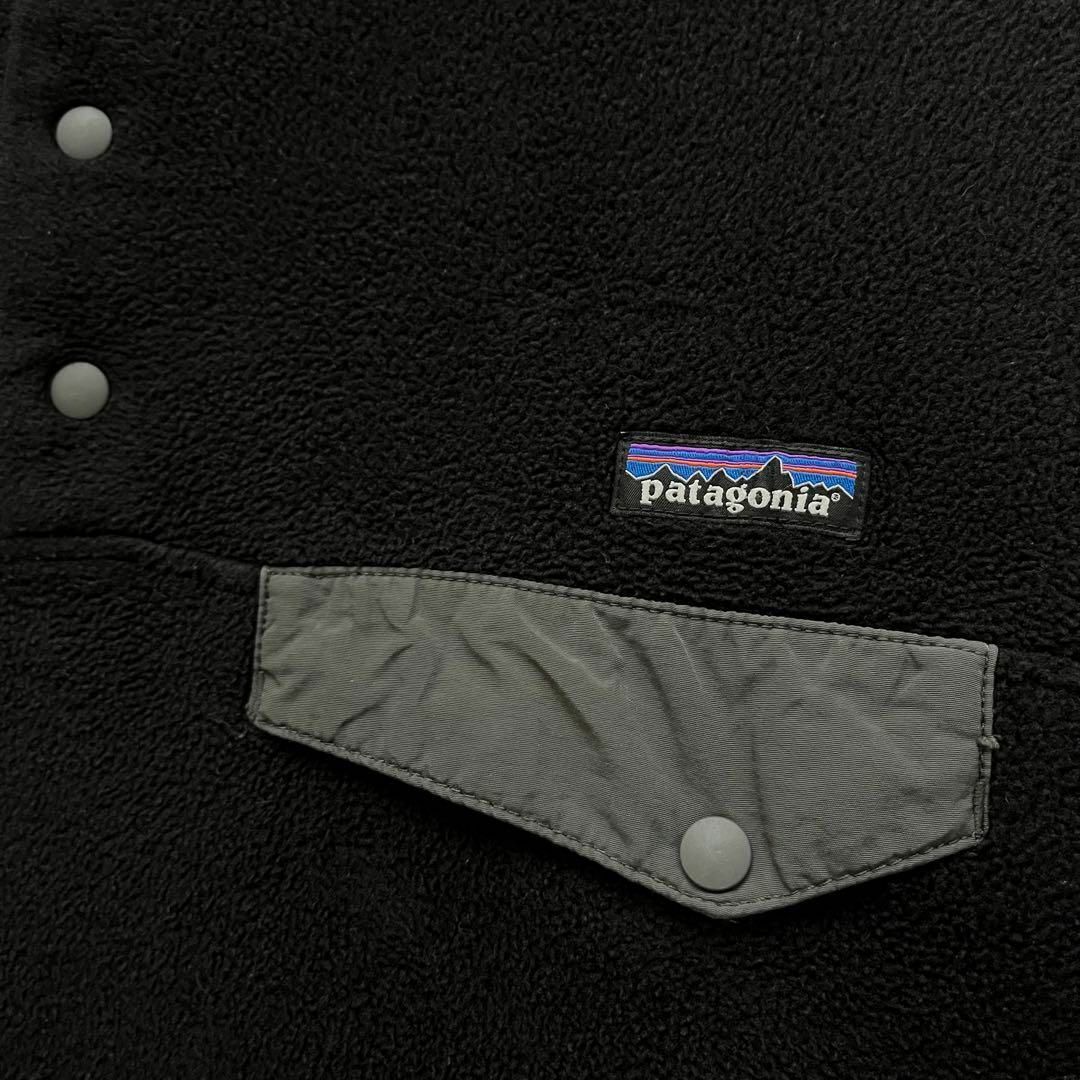 patagonia(パタゴニア)のパタゴニア　シンチラ　スナップTフリースジャケット　Sサイズ　ブラック　古着 メンズのジャケット/アウター(ブルゾン)の商品写真