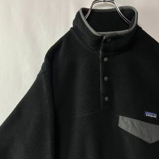 パタゴニア(patagonia)のパタゴニア　シンチラ　スナップTフリースジャケット　Sサイズ　ブラック　古着(ブルゾン)