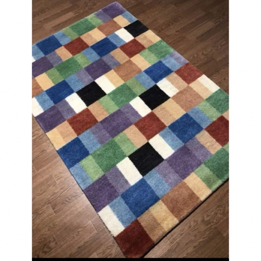 セール特価‼️】ウールギャべ手織り120×180cmセンターラグ新品未 セール特価‼️】ウールギャべ手織り120×180cmセンターラグ新品未
