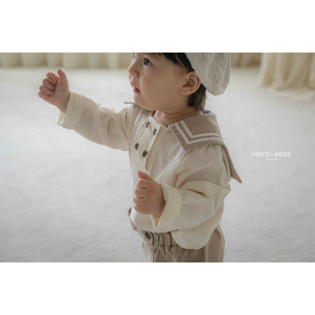 【hibyebebe】double button setup キッズ/ベビー/マタニティのキッズ服男の子用(90cm~)(ブラウス)の商品写真