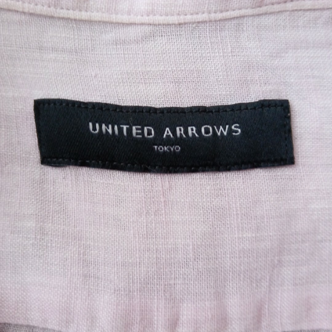 UNITED ARROWS(ユナイテッドアローズ)のユナイテッドアローズ　　リネン100  2way  カシュクール　シャツ　ピンク レディースのトップス(シャツ/ブラウス(長袖/七分))の商品写真