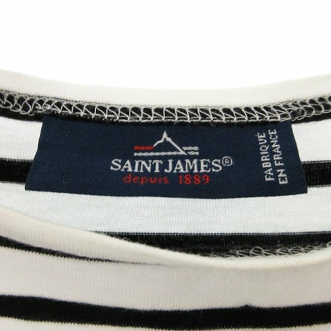 SAINT JAMES(セントジェームス)のセントジェームス ボートネック ボーダー 半袖 Tシャツ 黒 白 ■016 レディースのトップス(Tシャツ(半袖/袖なし))の商品写真