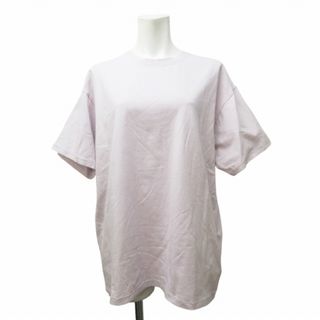 スナイデル(SNIDEL)のスナイデル フォイルプリントTシャツ 半袖 ストレッチ ロゴ 紫 F ■023(Tシャツ(半袖/袖なし))