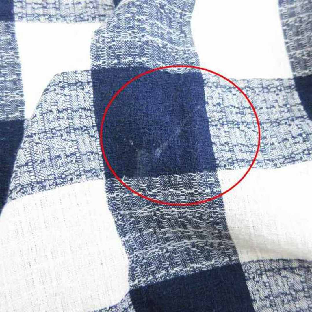 URBAN RESEARCH(アーバンリサーチ)のアーバンリサーチ シャツ 半袖 チェック リネン混 青 白 38 ■002 メンズのトップス(シャツ)の商品写真