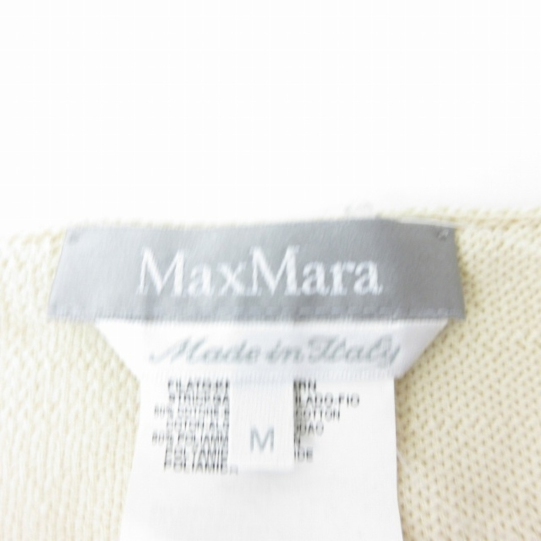 Max Mara(マックスマーラ)のマックスマーラ Vネック 半袖ニット カットソー ベージュ M ■122 レディースのトップス(ニット/セーター)の商品写真