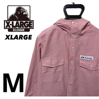 XLARGE - 【XLARGE】　エクストララージ　シャツ　長袖　ワークシャツ　フード付き　M