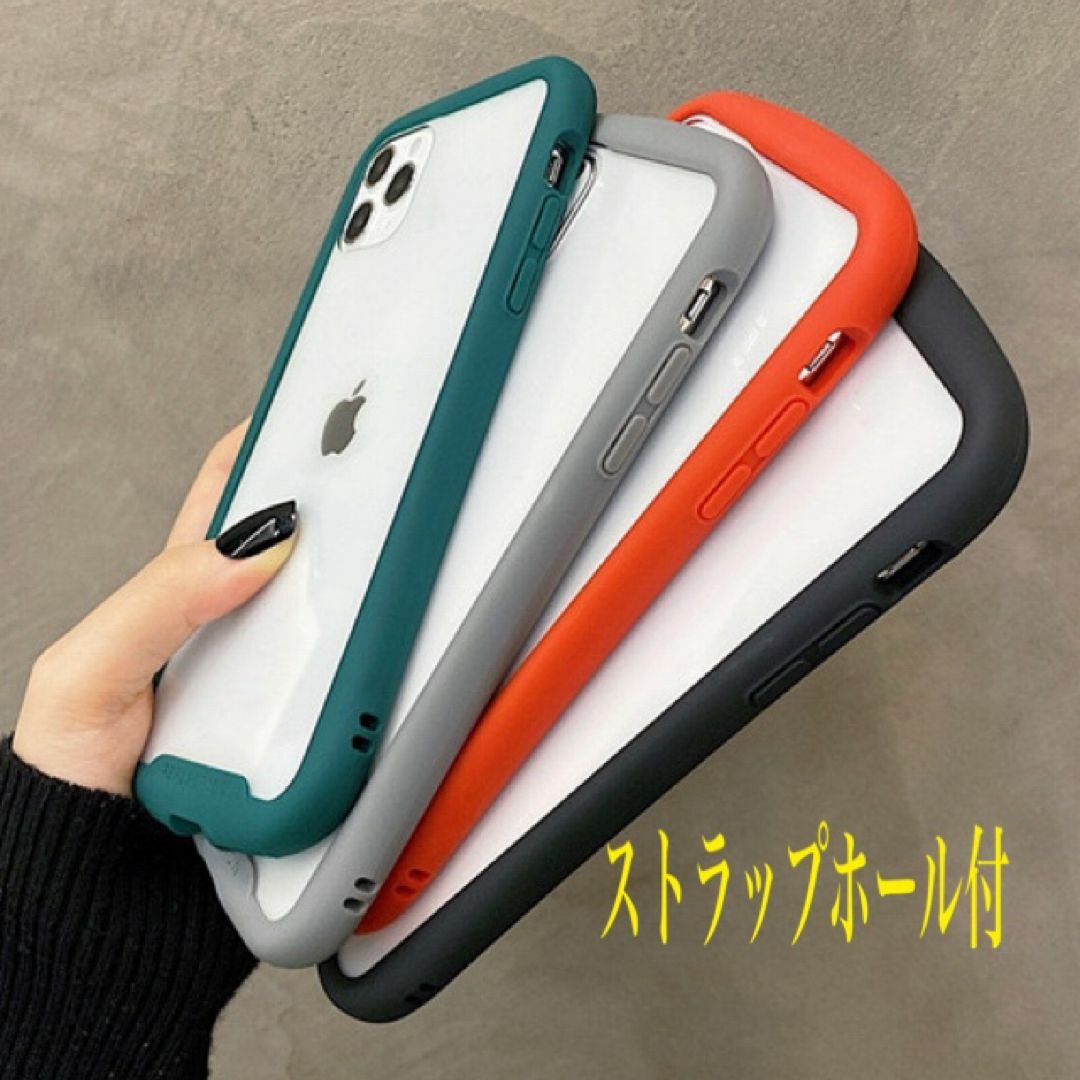 iPhone12/12Proケース ブラック 耐衝撃レンズカバーストラップホール スマホ/家電/カメラのスマホアクセサリー(iPhoneケース)の商品写真