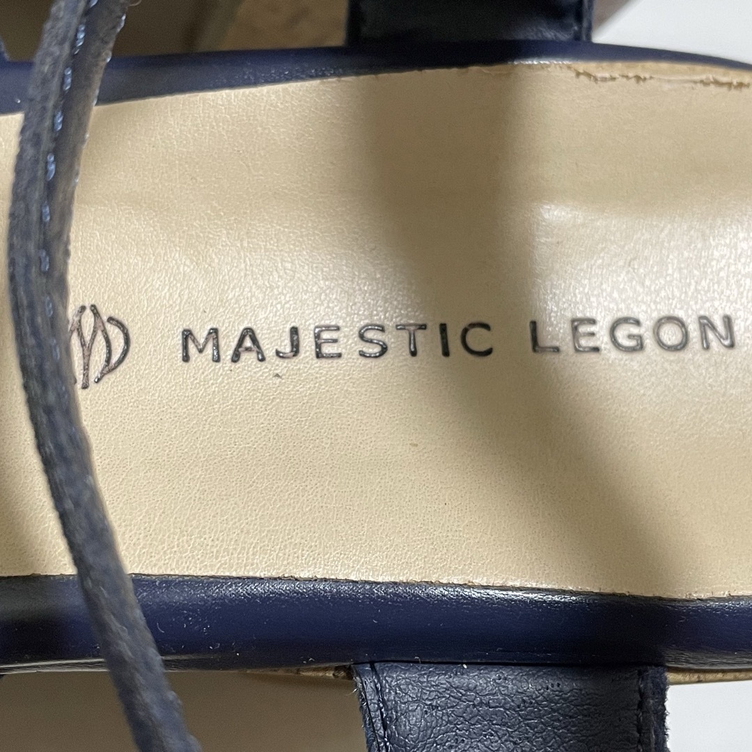 MAJESTIC LEGON(マジェスティックレゴン)のマジェスティックレゴン  紺色　オシャレな春秋物サンダル レディースの靴/シューズ(サンダル)の商品写真