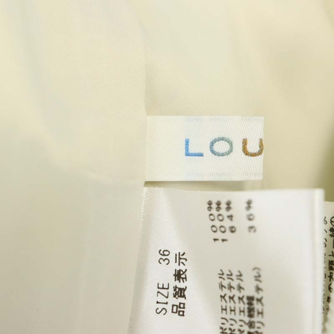 LOUNIE(ルーニィ)のルーニィ センタープレステーパードパンツ スラックス タック 36 S 白 レディースのパンツ(その他)の商品写真