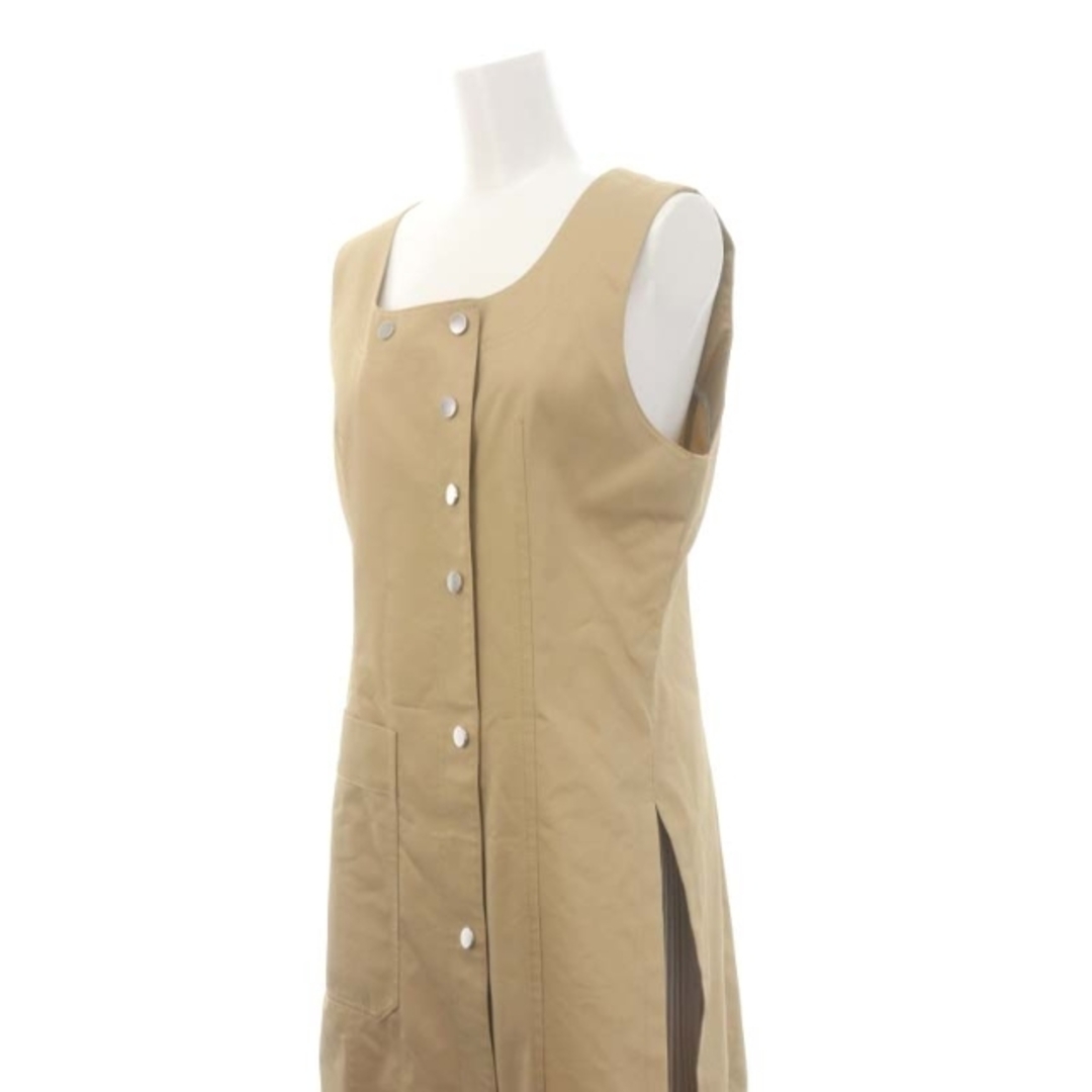 LE CIEL BLEU(ルシェルブルー)のルシェルブルー ドレス ワンピース ロング丈 ノースリーブ 36 S ベージュ レディースのワンピース(ロングワンピース/マキシワンピース)の商品写真
