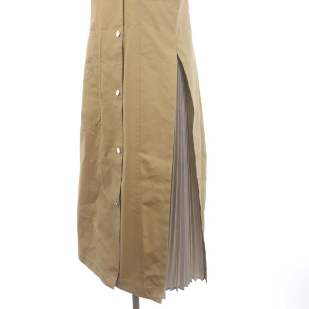 LE CIEL BLEU(ルシェルブルー)のルシェルブルー ドレス ワンピース ロング丈 ノースリーブ 36 S ベージュ レディースのワンピース(ロングワンピース/マキシワンピース)の商品写真