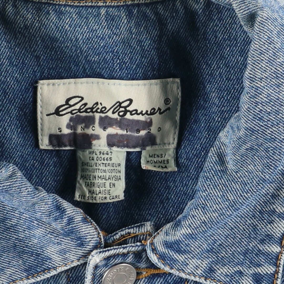 Eddie Bauer(エディーバウアー)の古着 00年代 エディーバウアー Eddie Bauer デニムジャケット Gジャン メンズM /eaa423795 メンズのジャケット/アウター(Gジャン/デニムジャケット)の商品写真