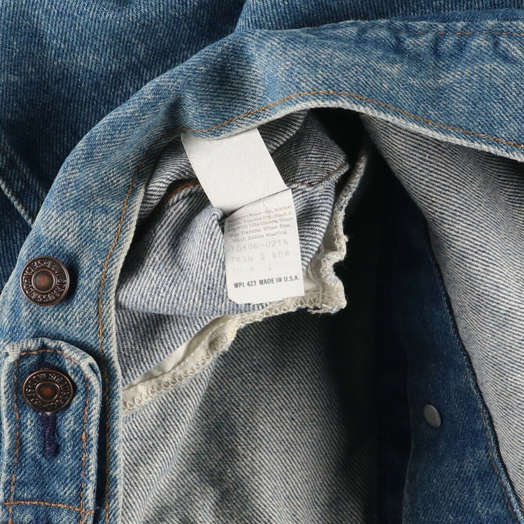 Levi's(リーバイス)の古着 80年代 リーバイス Levi's 70506-0214 デニムジャケット Gジャン USA製 メンズM ヴィンテージ /eaa426777 メンズのジャケット/アウター(Gジャン/デニムジャケット)の商品写真