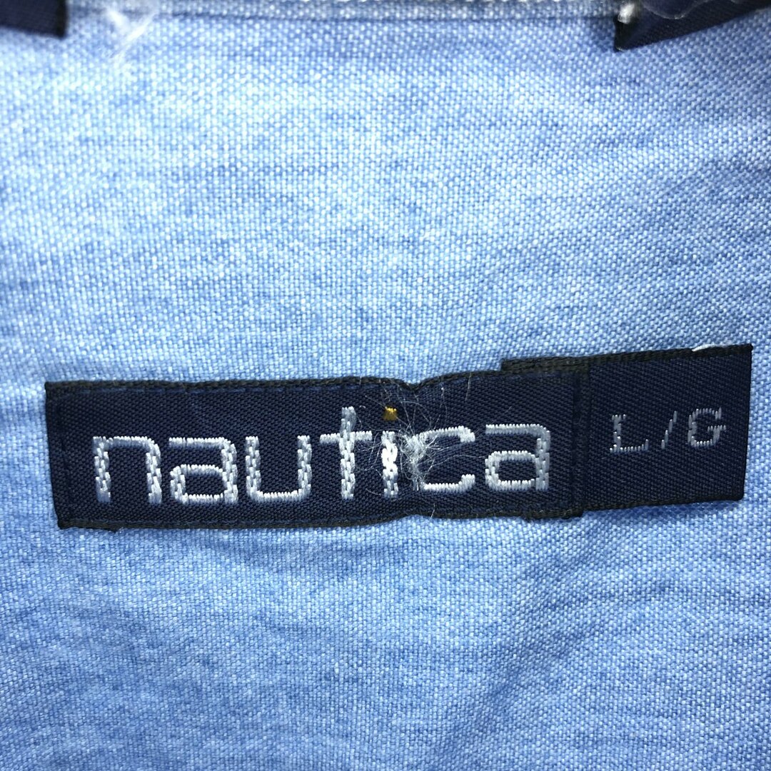 NAUTICA(ノーティカ)の古着 90年代 ノーティカ NAUTICA 長袖 ボタンダウン シャンブレーシャツ メンズL ヴィンテージ /eaa427331 メンズのトップス(シャツ)の商品写真