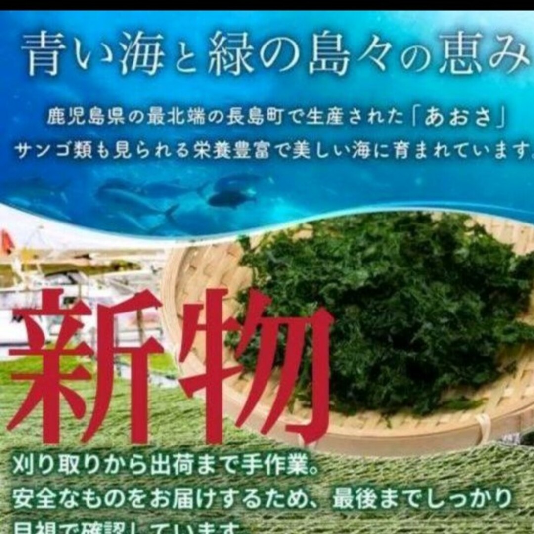 鹿児島県長島町産 あおさ あおさのり 乾燥あおさ 食品/飲料/酒の加工食品(乾物)の商品写真