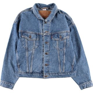 リーバイス(Levi's)の古着 90年代 リーバイス Levi's 70598-4891 デカパッチ デニムジャケット Gジャン メンズL ヴィンテージ /eaa423791(Gジャン/デニムジャケット)