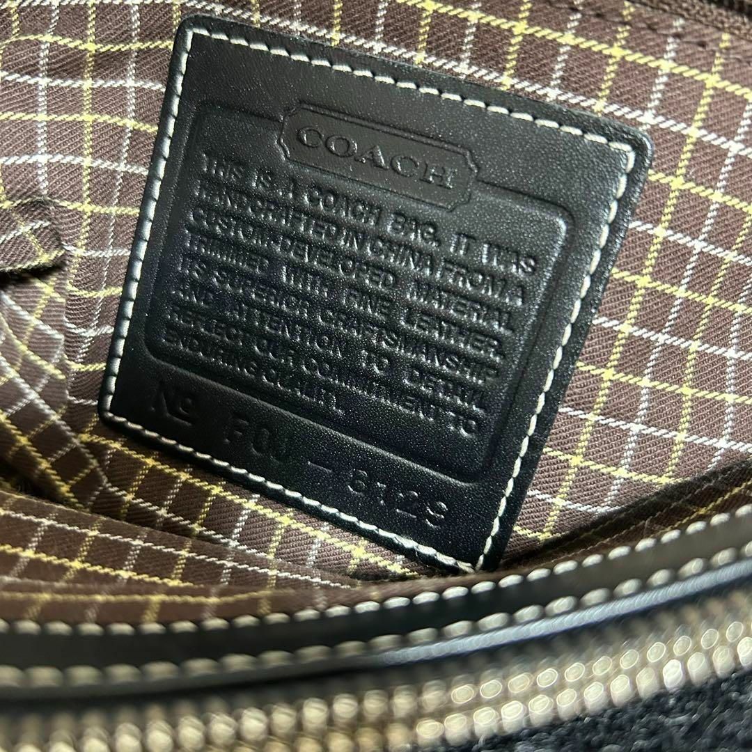 COACH(コーチ)の美品　コーチ　トートバッグ　フェルト　レザー　黒　ブラック　グレー　チャーム レディースのバッグ(トートバッグ)の商品写真