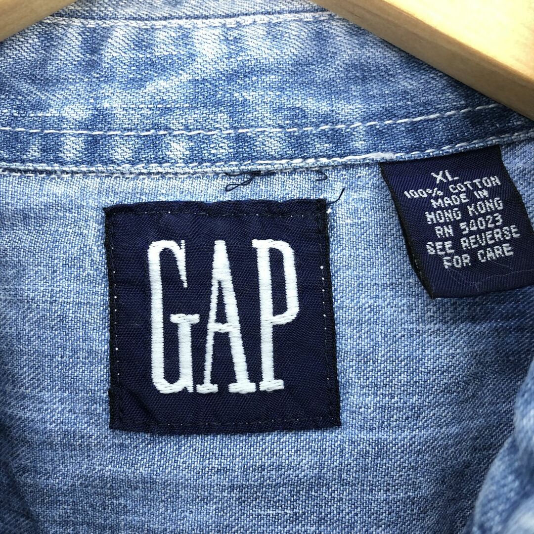 GAP(ギャップ)の古着 90年代 ギャップ GAP オールドギャップ 長袖 デニムシャツ メンズXL ヴィンテージ /eaa427336 メンズのトップス(シャツ)の商品写真