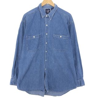 ギャップ(GAP)の古着 90年代 ギャップ GAP オールドギャップ 長袖 デニムシャツ メンズXL ヴィンテージ /eaa427336(シャツ)