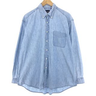 ギャップ(GAP)の古着 90年代 ギャップ GAP オールドギャップ 長袖 ボタンダウン シャンブレーシャツ メンズM ヴィンテージ /eaa427338(シャツ)