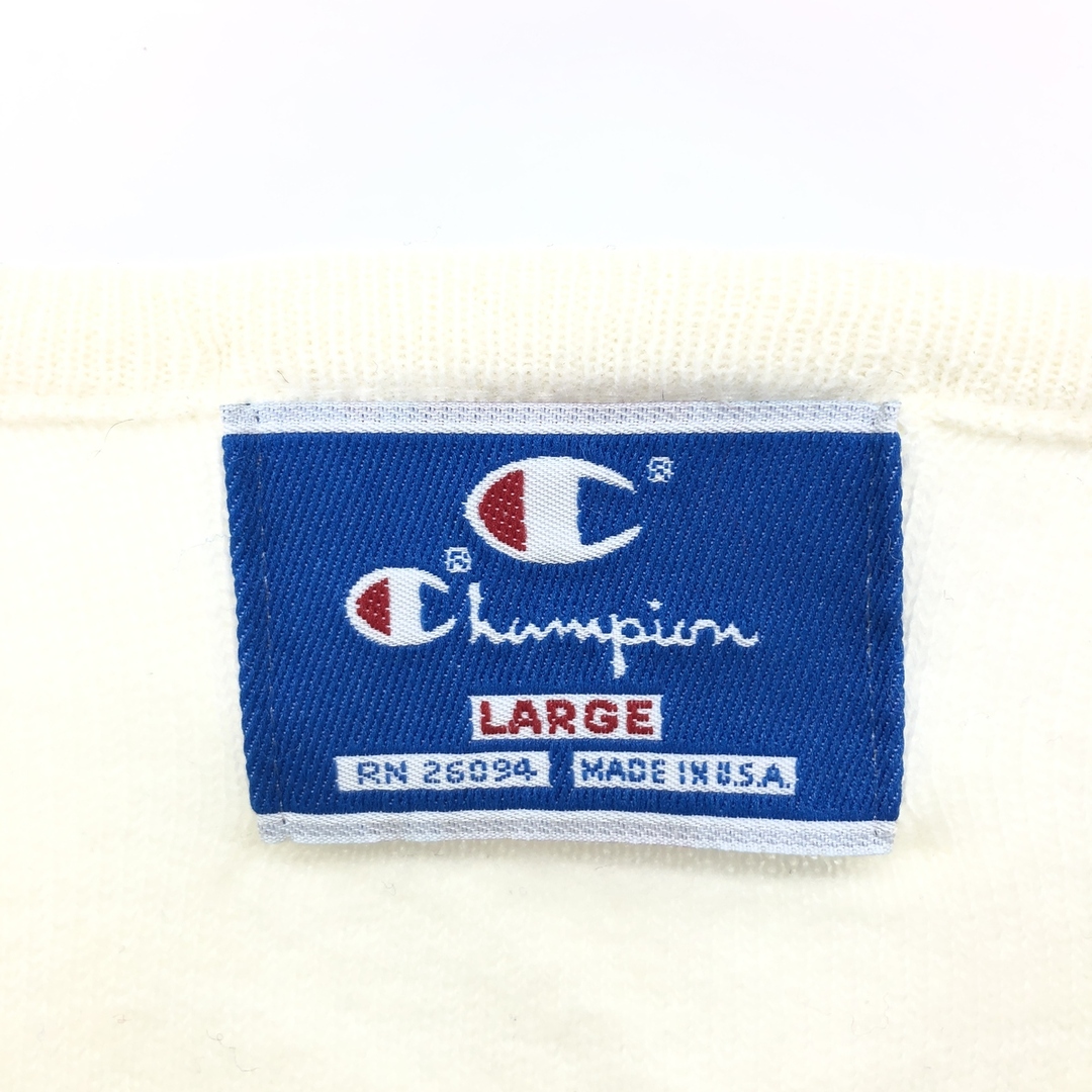 Champion(チャンピオン)の古着 90年代 チャンピオン Champion AUTHENTIC ATHLETIC APPAREL Vネックコットンニットセーター USA製 メンズL ヴィンテージ /eaa389382 メンズのトップス(ニット/セーター)の商品写真