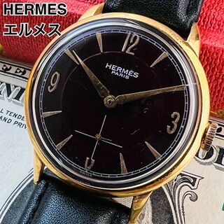 エルメス(Hermes)のHERMES PARIS エルメス 動作良好 アンティーク メンズ腕時計 手巻き(腕時計(アナログ))
