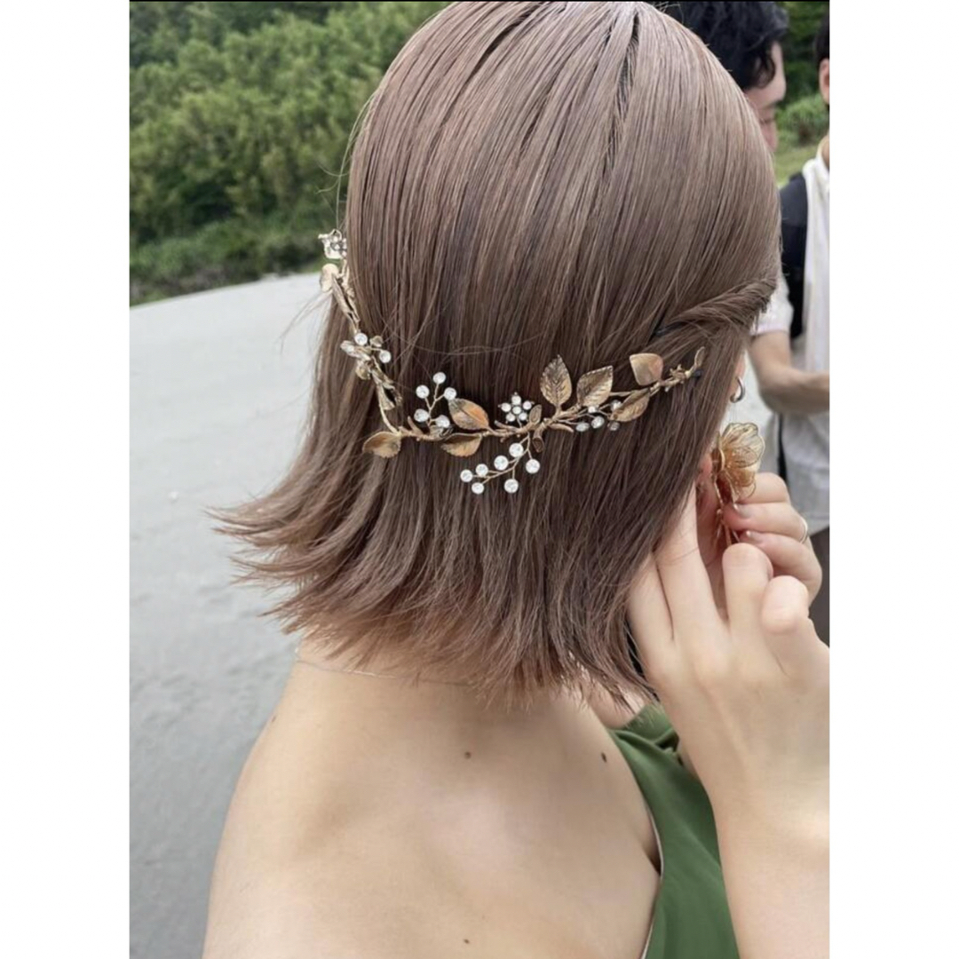 結婚式　ヘアアクセサリー ハンドメイドのウェディング(ヘッドドレス/ドレス)の商品写真