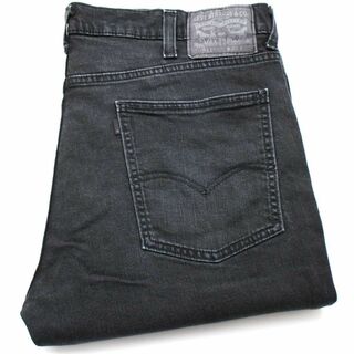 リーバイス(Levi's)のLevi'sリーバイス 511 ストレッチ ブラック デニムパンツ 後染め w40 L32★SDP2478 ジーンズ ストレート スリム スキニー ビッグサイズ(デニム/ジーンズ)