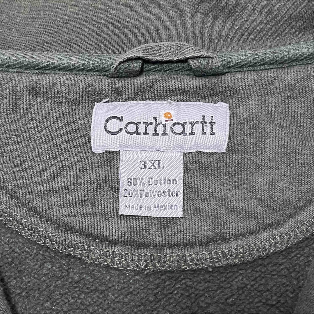 carhartt(カーハート)の【CARHARTT】ハーフジップスウェット 肉厚 アースカラー 3XLサイズ メンズのトップス(スウェット)の商品写真