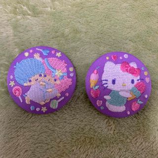 サンリオ(サンリオ)のサンリオ刺繍缶バッジ2個セット(バッジ/ピンバッジ)