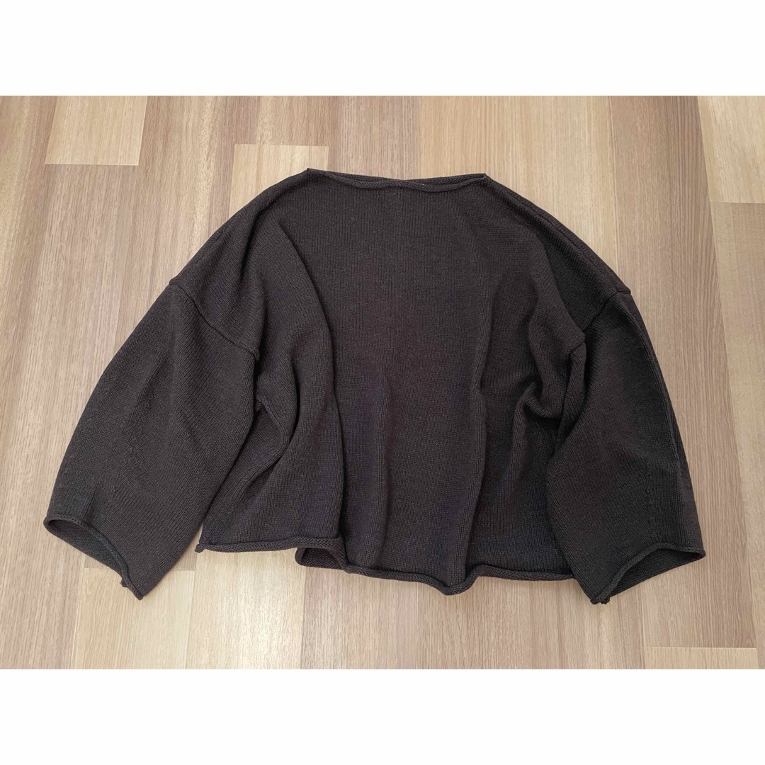 TODAYFUL(トゥデイフル)のTODAYFUL・Boatneck Over Knit・チャコールグレー レディースのトップス(ニット/セーター)の商品写真