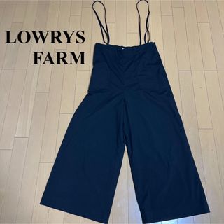 ローリーズファーム(LOWRYS FARM)のLOWRYSFARM ローリーズファーム サスペンダー付きワイドパンツ ブラック(カジュアルパンツ)