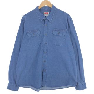 ラングラー(Wrangler)の古着 ラングラー Wrangler 長袖 コットンシャツ メンズXXL ヴィンテージ /eaa431350(シャツ)