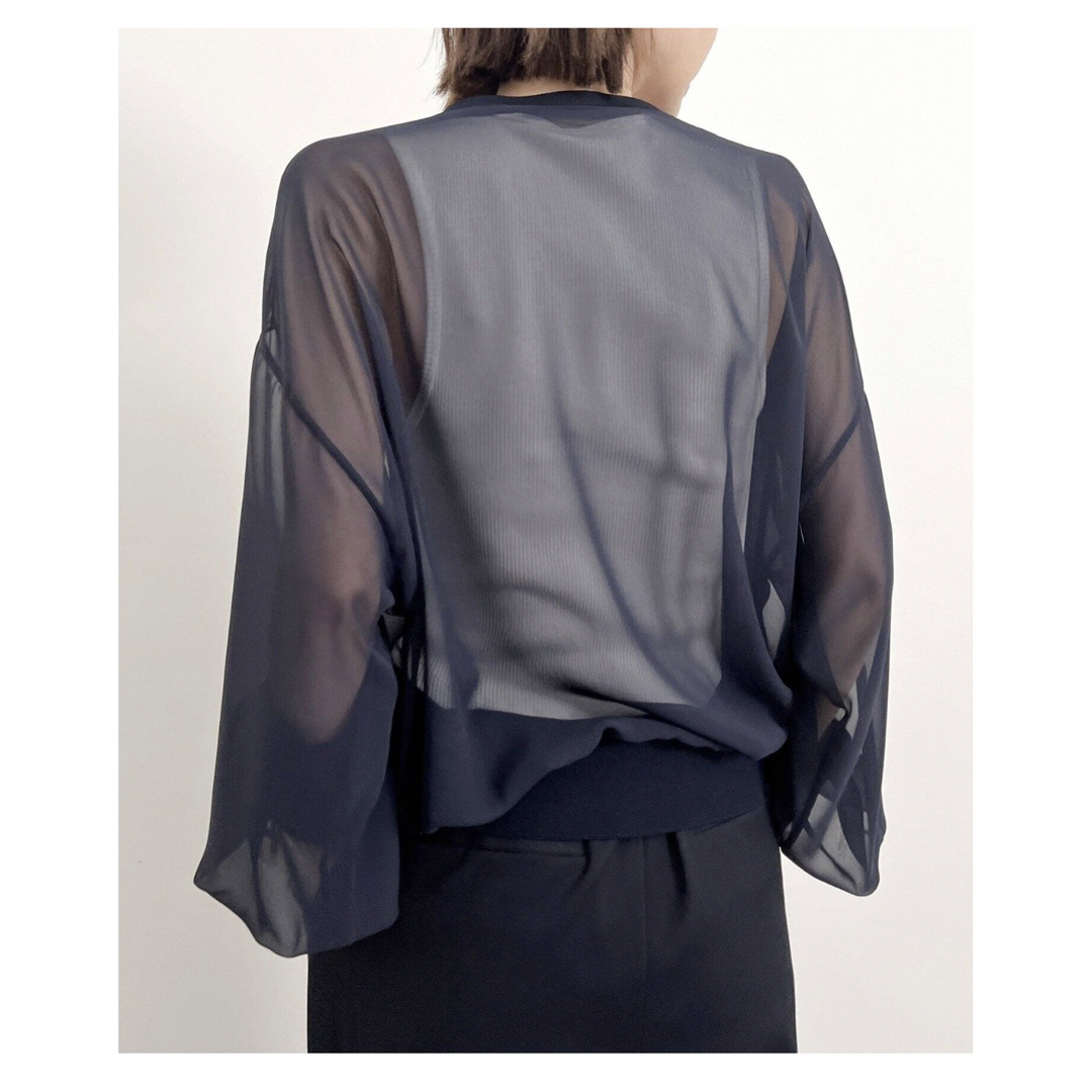 L'Appartement DEUXIEME CLASSE(アパルトモンドゥーズィエムクラス)のL'Appartement Sheer Blouse レディースのトップス(シャツ/ブラウス(長袖/七分))の商品写真