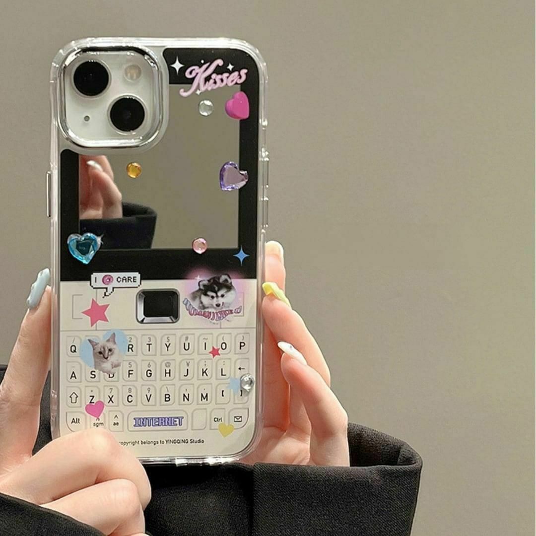 韓国♡レトロ可愛いデザイン♪ ガラケー風 シール デコ iphoneケース スマホ/家電/カメラのスマホアクセサリー(iPhoneケース)の商品写真