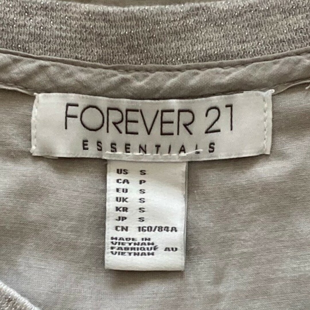 FOREVER 21(フォーエバートゥエンティーワン)の【FOREVER21】シルク使用　バックシアーロンT　薄手スウェット レディースのトップス(Tシャツ(長袖/七分))の商品写真