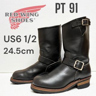 レッドウィング(REDWING)の美品　レッドウィング エンジニアブーツ 2268 PT91 茶芯　灰芯(ブーツ)