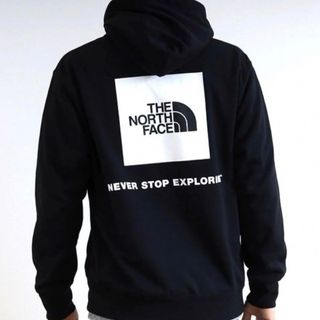 ザノースフェイス(THE NORTH FACE)のノースフェイス スクエアロゴフーディ メンズ Ｍサイズ ブラック(パーカー)