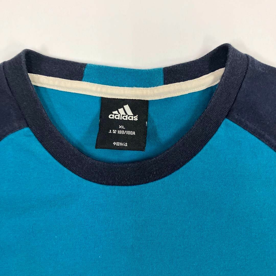 adidas(アディダス)のadidas アディダス　Tシャツ　ラグランスリーブ　古着　アーチロゴ メンズのトップス(Tシャツ/カットソー(半袖/袖なし))の商品写真