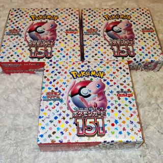 ポケモン(ポケモン)の【ポケカ】151 シュリンク付き（3box）(Box/デッキ/パック)