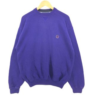 トミーヒルフィガー(TOMMY HILFIGER)の古着 90年代 トミーヒルフィガー TOMMY HILFIGER コットンニットセーター メンズXL ヴィンテージ /eaa410821(ニット/セーター)