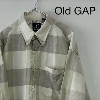 GAP - 古着 80s 90s Old GAP 旧タグ 長袖BD リネンシャツ 太田晴也