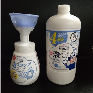 カオウ(花王)のビオレu泡スタンプハンドソープお花 250ml   詰め替え用800ml(ボディソープ/石鹸)