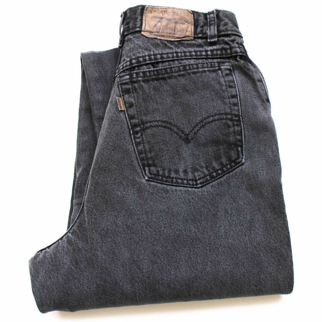 Levi's(リーバイス)の80s Levi'sリーバイス テーパード ブラック デニムパンツ フェード w26★SDP2524 ビンテージ ジーンズ ハイウエスト ワイド バギー レディースのパンツ(デニム/ジーンズ)の商品写真